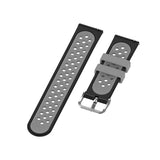 18mm Garmin Watch Strap | Black/Grey Silicone Sports