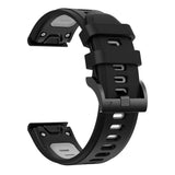 22mm Garmin Watch Strap | Silicone (Black Buckled) | 11 Colours Available