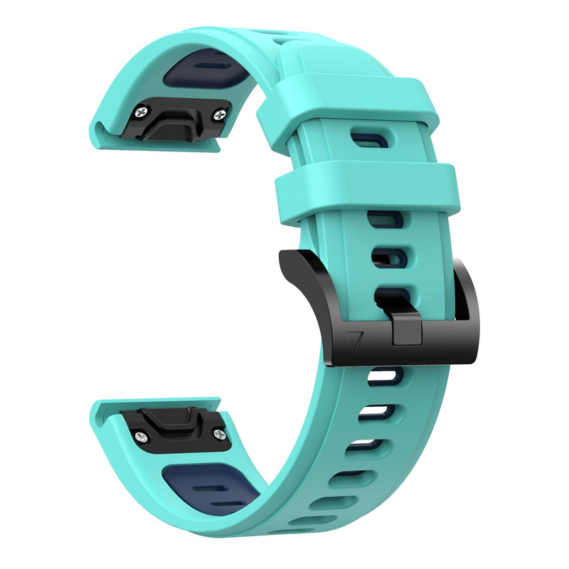 22mm Garmin Watch Strap | Silicone (Black Buckled) | 11 Colours Available