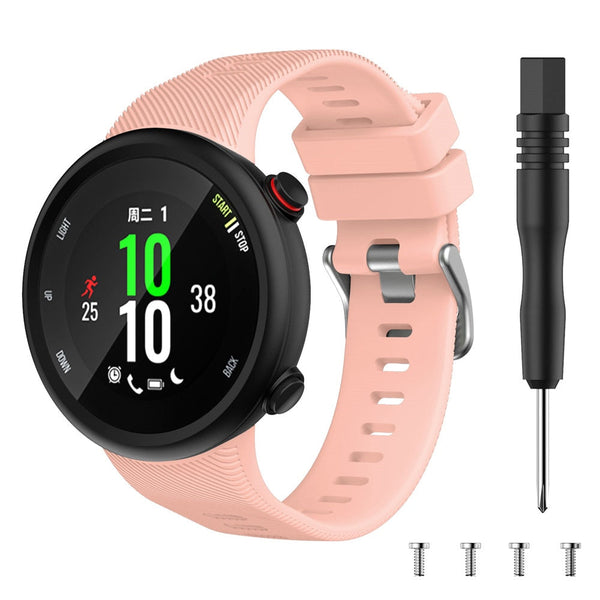 For Garmin Forerunner 45/45 Plus, Forerunner 45S & Swim 2 | Pink Silicone Strap