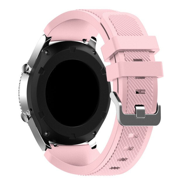 For Garmin Vivoactive 4, Venu 2/3 & Forerunner 255/255M/265 | Grained Silicone Strap | Light Pink